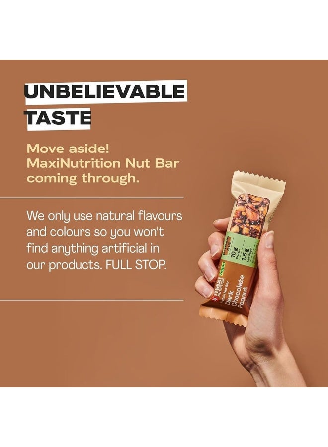 Maxi Nutrition Vegan Dark Chocolate Peanut Protein Nut Bar | With 10G Of Protein | Low Sugar, High Fiber | Plant Based | Pack of 12 X 46g Each - Image 5